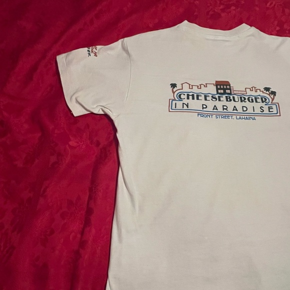 Cheeseburger In Paradise Front Street Lahaina Single Stitch Made In USA Maui VTG - Picture 8 of 12